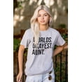 thumbnail image 3 of Worlds Okayest Aunt Niece Nephew Cute Women's Plus Size Graphic Tee Brisco Brands 5X, 3 of 5