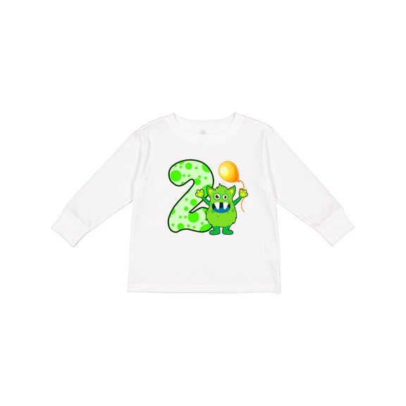 Inktastic 2nd Birthday Monster Boys or Girls Long Sleeve Toddler T-Shirt