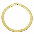 thumbnail image 5 of 4.5mm Polished 14k Gold Plated Herringbone Chain + Bracelet Set, 20" (Necklace) + 8" (Bracelet), 5 of 7