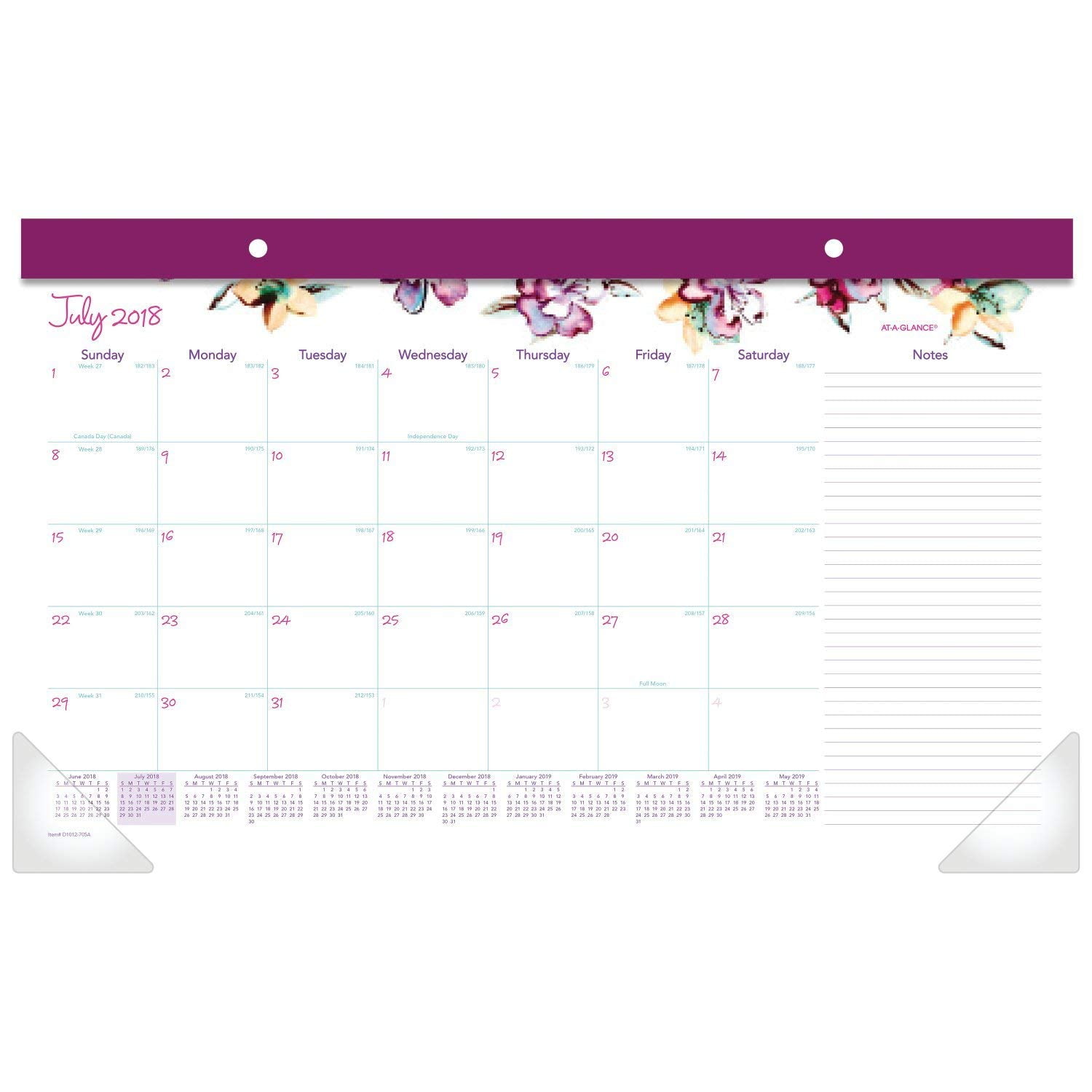 At A Glance 2018 2019 Academic Year Desk Pad Calendar Walmartpact