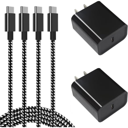 TYPPKMM Super Fast Charger USB C, 2Pack PPS Type C Charging Block with 6FT USB-C Phone Cable for Samsung Galaxy S25 +/Ultra /S24 S23 S22 +/Ultra/ S21