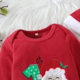 thumbnail image 6 of URMAGIC 0-24M Baby Boy Christmas Outfit My First Christmas Romper Bodysuit + Hat Baby Boy First Christmas Clothes Set, 6 of 9