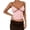 Pink, variant on Tops for Women Trendy Lace Bow Patched V Neck Color Bandeau Back Zipper Rugby Shirt for Women,Red,M