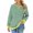 Green, variant on Womens Trendy Sweatshirts Striped Oversized Sweatshirt Crew Neck Shirt Casual Pullover Y2K Clothes M