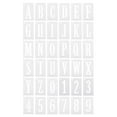 thumbnail image 1 of Unique Bargains 3 Inch Letter Number Stencils 2.4' Width Reusable Alphabet Numbers Templates Set with Ring, White 36 Pack, 1 of 6