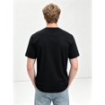 thumbnail image 2 of Men's Oversized Black T-Shirt with "Blessed" Graphic Tee, 2 of 8
