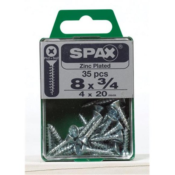 Spax 4101010400202 8 x 0.75 in. Multi Material Zinc Plated Screw- 35 per Pack - pack of 5