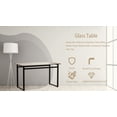 thumbnail image 2 of KOSSMAI Glass Rectangular Dining Table 51" For Dining Room Study Room Black, 2 of 6