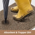 thumbnail image 6 of JAATOP 17"x 30" Doormat, Non-Slip Absorbent Welcome Mat, Dirt Trapper Indoor Entryway Rug, Machine Washable, Half Round, PP, Beige, 6 of 7