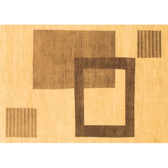 Ahgly Company Indoor Rectangle Solid Brown Modern Area Rugs, 2' x 3'