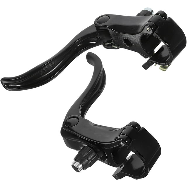 par de palancas de freno de piñón fijo, ajuste de manija de freno de 22,2 mm/24 mm (negro)