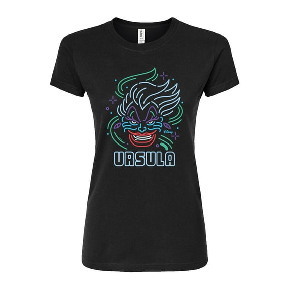 Disney Villains - Neon Ursula - Juniors Fitted Graphic T-Shirt
