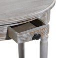 thumbnail image 5 of DecMode 20" x 27" Light Brown Wood Whitewashed Oval 1 Drawer Accent Table, 1-Piece, 5 of 14