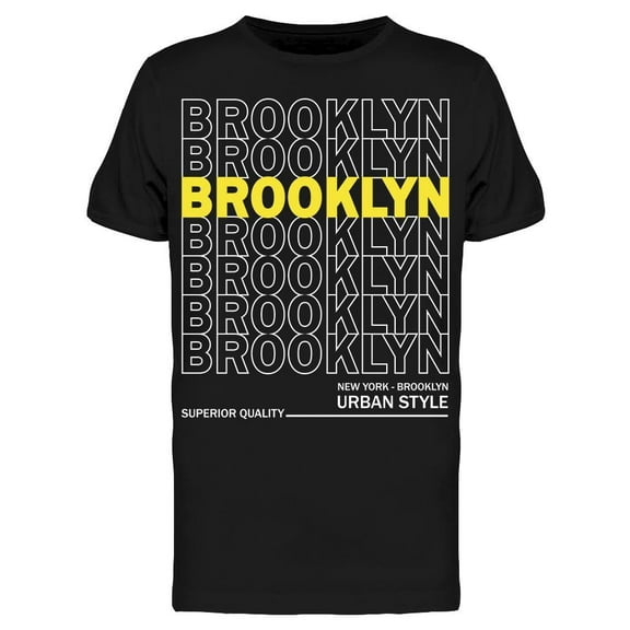 Urban Style Lettering Design  T-Shirt Men -Image by Shutterstock, Male Large