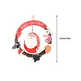 thumbnail image 2 of Bewildely Colgante de Navidad resina muñeco de nieve de Navidad arreglo circular colgador de puerta fiesta pared del hogar ventana decoraciones Kits de decoración para fiestas viejo se fue Bewildely HA069821-01, 2 of 6