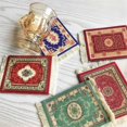 thumbnail image 3 of Mini Persian Woven Coasters Carpet Blue-green, 3 of 5