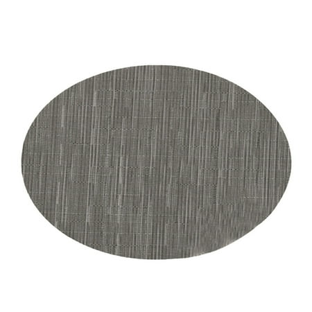 

Place Mat Anti-scratch Insulated Oval Anti-slip PVC Table Placemat Household Supplies