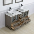 thumbnail image 4 of Vanity Art 60" Double Sink Freestanding Bathroom Vanity Set with Engineered Marble Top and Mirror, 4 of 9