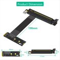 thumbnail image 4 of Tarjeta Adaptadora Vertical de Tarjeta Gráfica M.2 NGFF Key M A PCI-e 16x, Cable de Extensión Nvme A PCI-Express 16X (Dirección Derecha), 4 of 6
