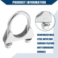 thumbnail image 4 of Unique Bargains Round U Bolt Clamp Muffler Exhaust Clamps for Car RV Mild Steel 1.5" ID 38mm 2 Pcs, 4 of 6
