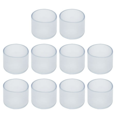 Furniture Types Clear PVC Table Chair Leg Cap End Tip Pad Feet Cover Furniture Slider Floor Protector 10pcs Reduce Noise Anti Scratch ()
