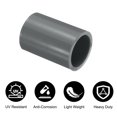thumbnail image 3 of Uxcell 20 Pcs Pipe Fitting 1/2" Coupling Adapter Socket x Socket Grey, 3 of 6