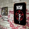 thumbnail image 4 of Placa Metal Vintage Rush Band Pintura Hierro Rectangular Arte La Pared 20x30cm, 4 of 9