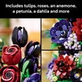 thumbnail image 6 of LEGO Botanicals Dark Flower Arrangement - Building Set for Adults, Ages 18+ - Artificial Flower Decor for Home or Office - Floral Bookshelf Decor - Housewarming Gift for Women & Men - 11513, 6 of 8