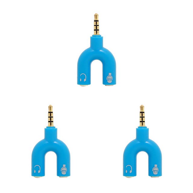 Bearachild Divisor de audio de 3,5 mm U Conector estéreo conveniente Convertidor de sonido Teléfono Auricular Micrófono Accesorios de Type1 NO1