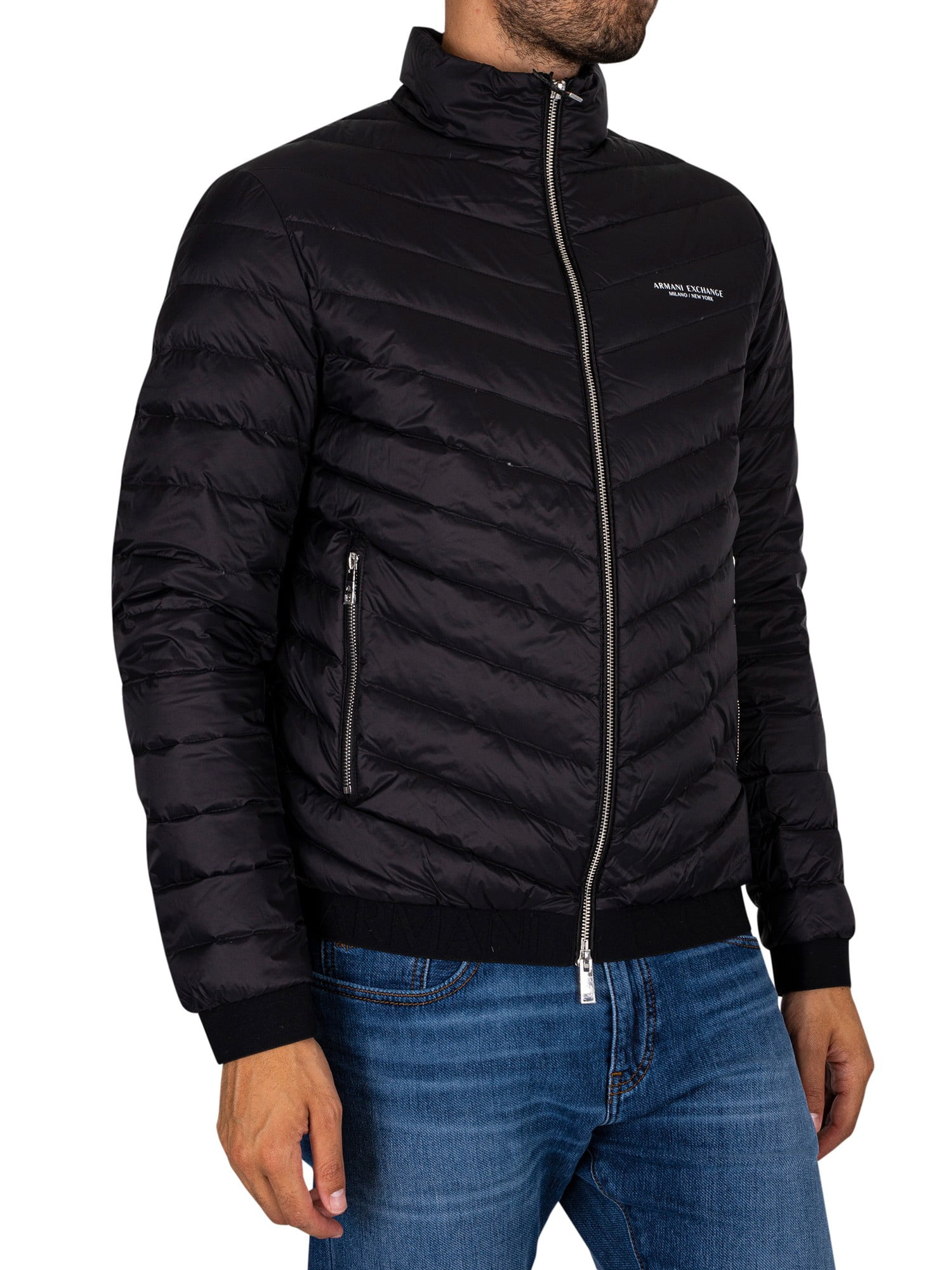 Armani Exchange Woven Down Jacket Black Walmart