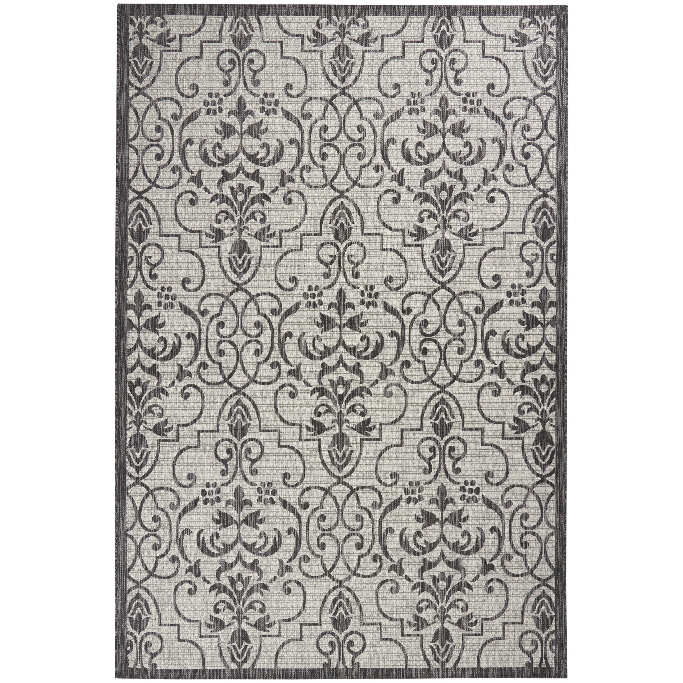 Nourison Country Side 7' x 10' Ivory/Charcoal Transitional Rug