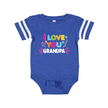 

Inktastic I Love You Grandpa with Flowers Girls Baby Bodysuit