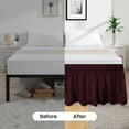 thumbnail image 2 of CCNY Wrap Around Style Bed Skirt Full XL Wine 15" Microfiber Bed skirt, 2 of 6