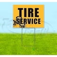 thumbnail image 1 of Tire Service (18" x 24") Yard Sign, Includes Metal Step Stake, 1 of 6