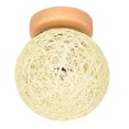 thumbnail image 3 of Rattan Ball Ceiling Light Woven Lamp Decor for Bedroom Hallway Stairway, 3 of 8