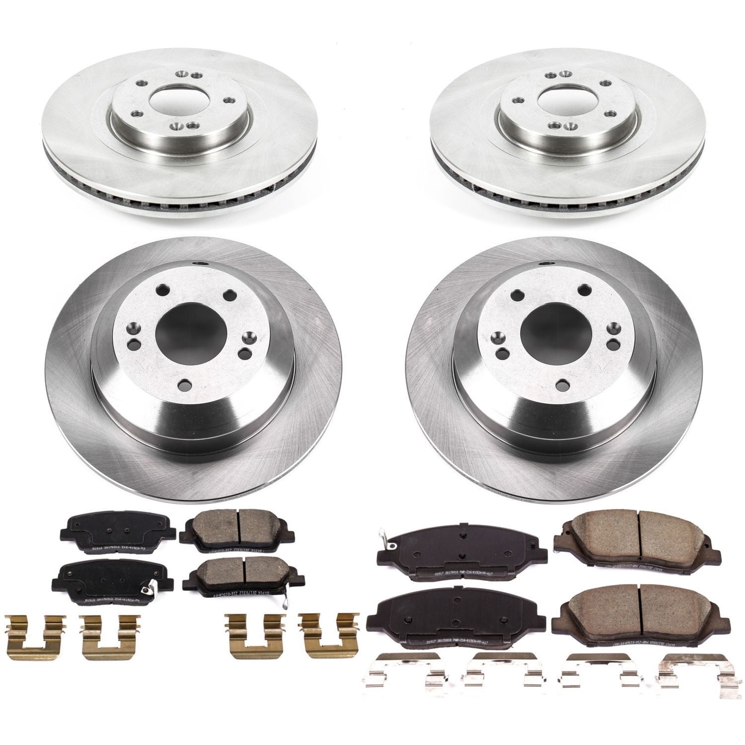 PowerStop Front and Rear Stock Replacement Brake Pad and Rotor Kit Fits: HYUNDAI Select Models KOE8281