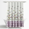 thumbnail image 5 of Lush Decor Flutter Butterfly Kids Nature Shower Curtain, 72x72, Pink, Single, 5 of 9