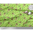 thumbnail image 3 of Soimoi Green Cotton Voile Fabric Coffee Glass & Girl Heart Print Sewing Fabric Yard 42 Inch Wide, 3 of 3