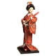 thumbnail image 2 of Muñeca oriental artesanal de geisha japonesa con decoración de kimono de 23 cm. Estatua de niña. Estilo C, 2 of 9