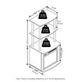 thumbnail image 2 of Furinno Turn-N-Tube 2-Tier Tall TV Entertainment Side Table Display Rack with Fireplace Insert, Americano/Black, 2 of 6