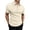 Khaki, variant on Men's 1/3 Zippered Retro Short Sleeved T Shirt Clothes