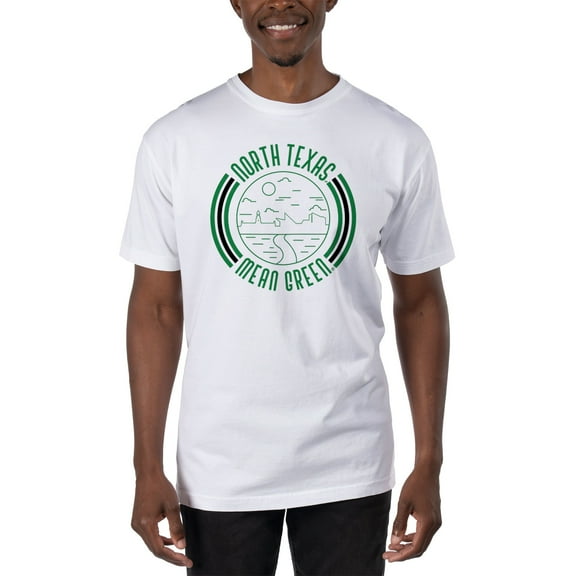 Men's Uscape Apparel White North Texas Mean Green T-Shirt
