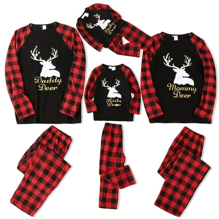 

Rvbelbay Holiday Matching Family Pajama Pants Christmas Cotton Pjs Set Sleepwears Xmas Jammies Deer Family Pajamas for Men M Gold