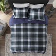 thumbnail image 3 of Madison Park Essentials Parkston Couette Alternative au Duvet Mini Ensemble, Double/ Grand, Bleu Marine, 3 of 5