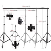Kshioe 800W 5500K Umbrellas Softbox Continuous Lighting Kit with Backdrop Support System