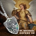thumbnail image 5 of EUDORA Sterling Silver St Michael Necklace for Women Men, Abalone Shell Archangel Saint Michael Shield Protection Pendant, Talisman Amuletos de Proteccion Amulet Jewelry Gift for Dad, 24" Chain, 5 of 9