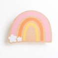 thumbnail image 3 of WonderBee Dusty Pink Rainbow Decorative Painted Wall Hook Ideal Decor for Child's Bedroom, Nursery for Girls & Boys Genuine Beech Wood, Easy to Install, Sturdy Metal Screw Included, 3 of 9