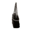 thumbnail image 3 of Pre-Owned Chanel Black Moscow Single Flap Shoulder Bag Velvet and Fur Canvas, 3 of 10