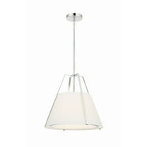 FUL-904-PN-Crystorama Lighting-Fulton - 3 Light Pendant-Polished Nickel Finish