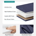 thumbnail image 2 of FDW 30 Inches Folding Storage Ottoman Bench, End of Bed Foot Rest Stools Ottoman Storage Chest, Holds up to 660 lb, for Entryway, Living Room, Bedroom, Blue, 2 of 6